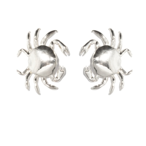 Silver Crab Earrings - Picture 3 of 17